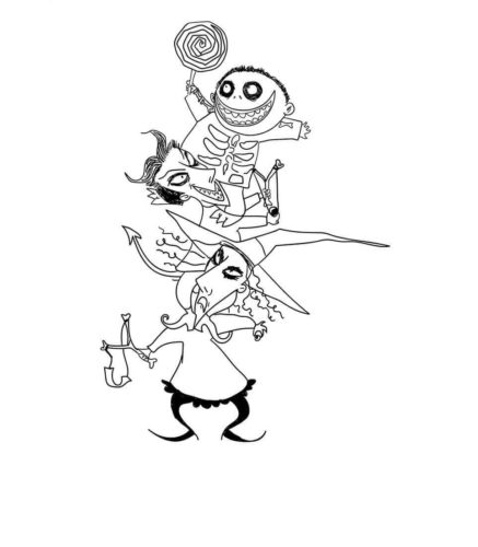 114 Nightmare Before Coloring Pages Printable 114