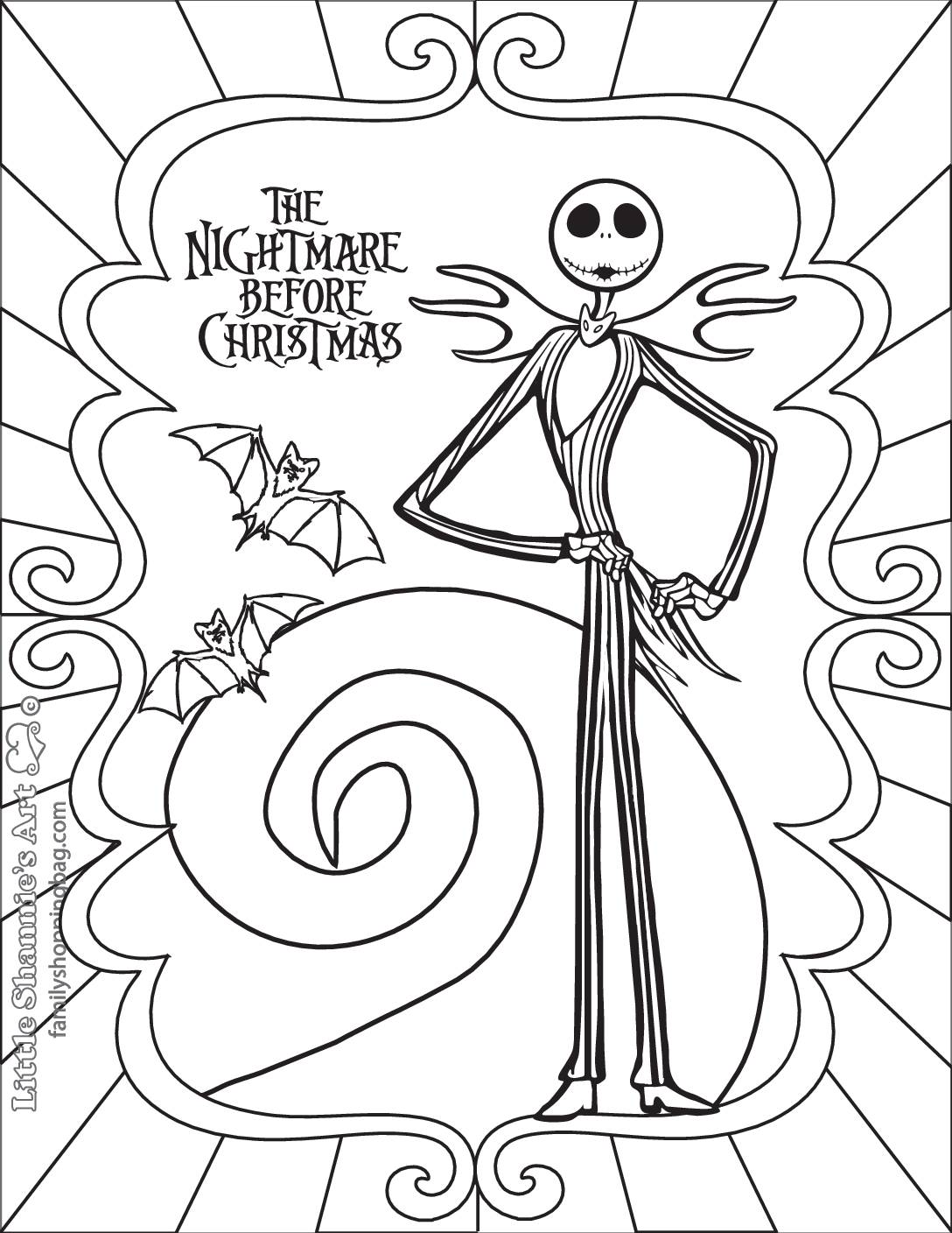 114 Nightmare Before Coloring Pages Printable 16