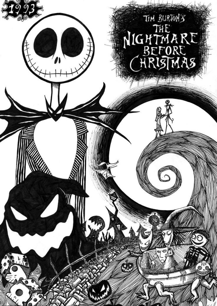 114 Nightmare Before Coloring Pages Printable 24