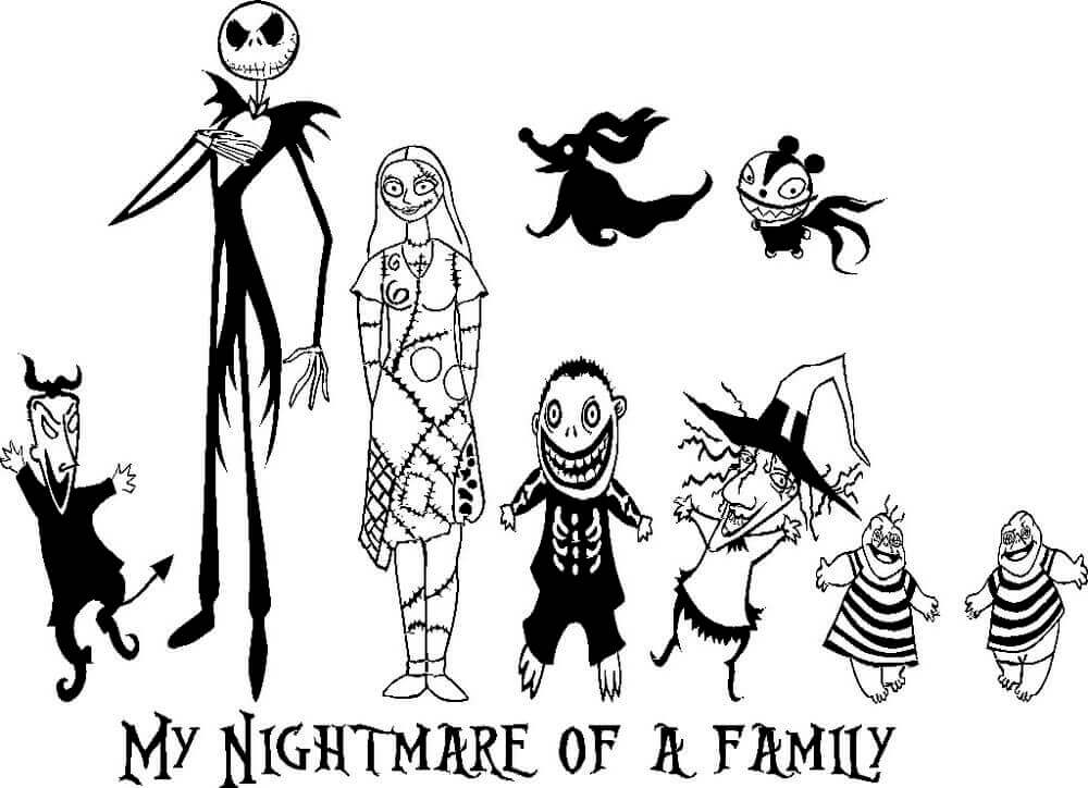 114 Nightmare Before Coloring Pages Printable 49