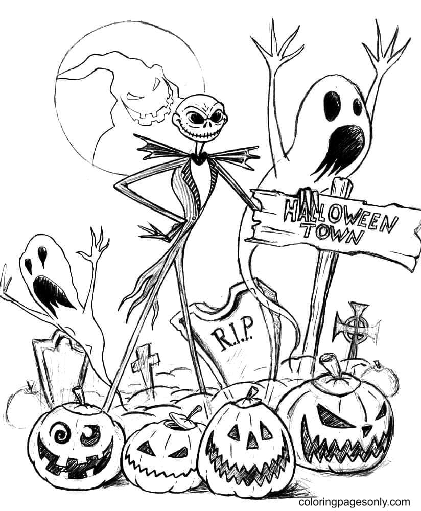 114 Nightmare Before Coloring Pages Printable 52