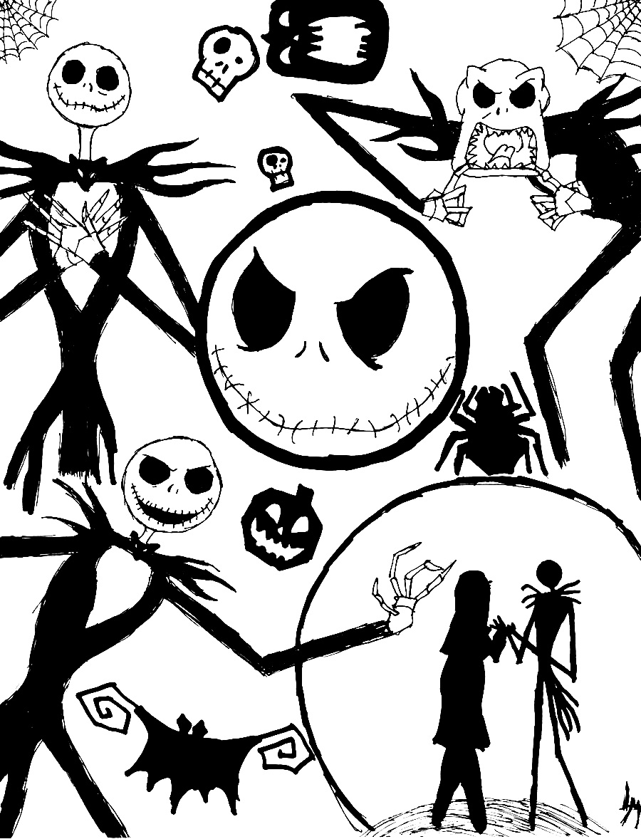 114 Nightmare Before Coloring Pages Printable 54