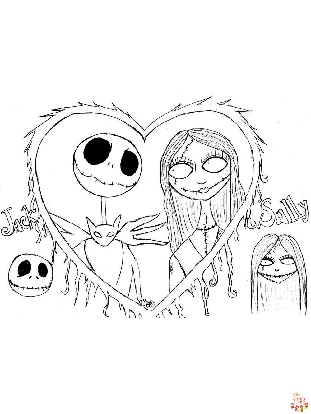 114 Nightmare Before Coloring Pages Printable 55