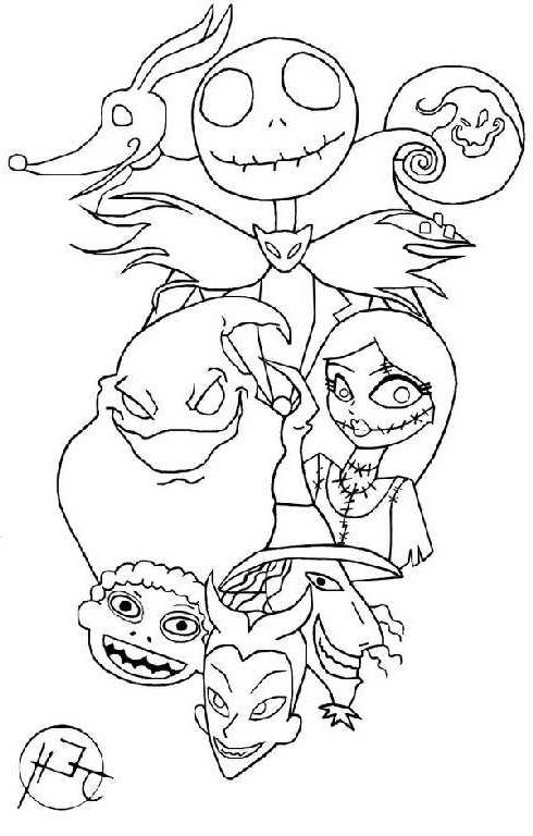 114 Nightmare Before Coloring Pages Printable 6