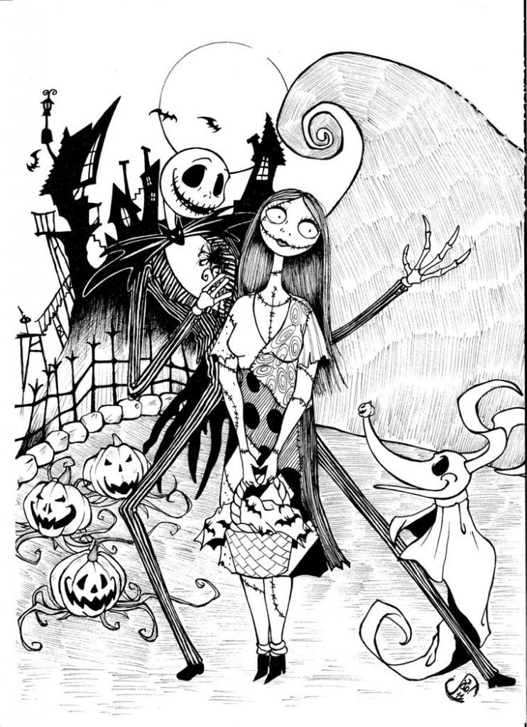 114 Nightmare Before Coloring Pages Printable 67