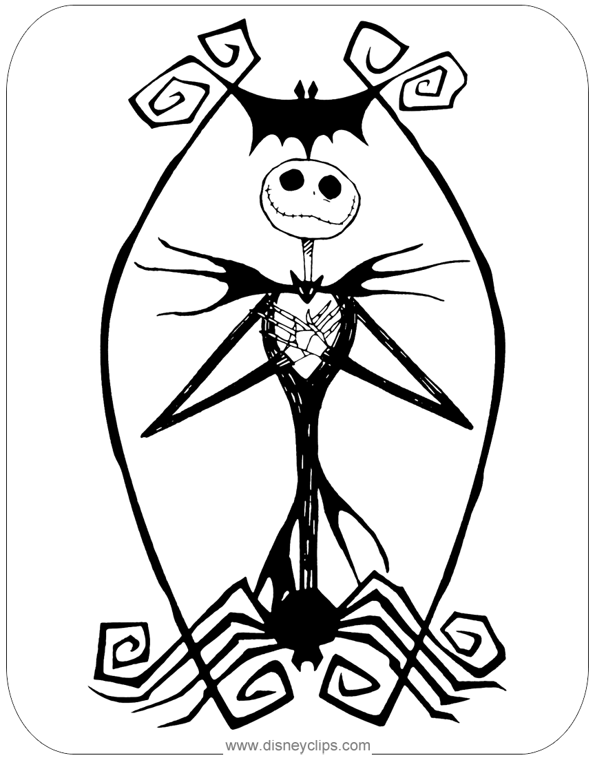 114 Nightmare Before Coloring Pages Printable 7