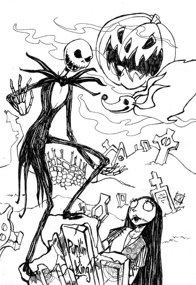 114 Nightmare Before Coloring Pages Printable 81