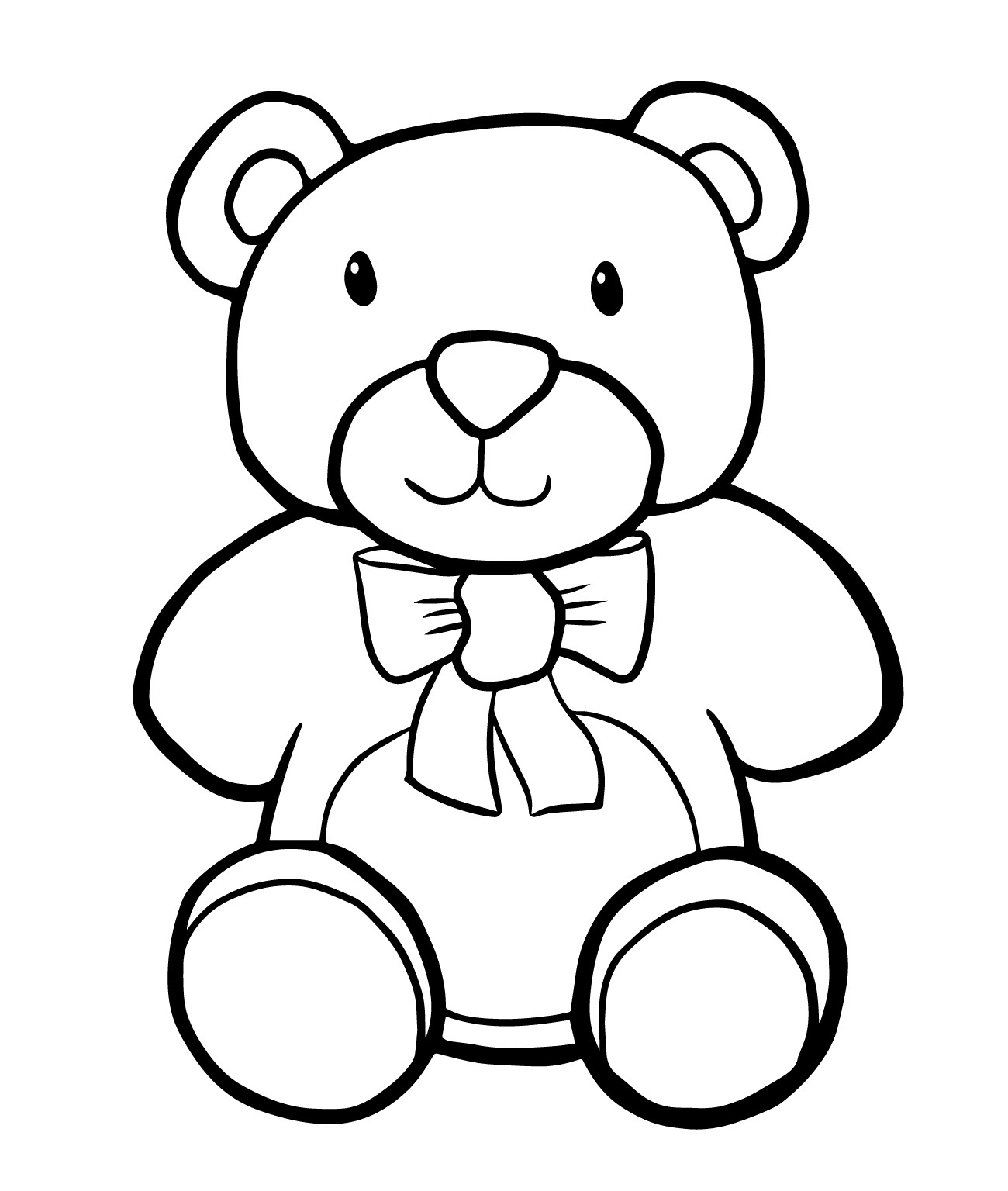 125 Teddy Bear Coloring Pages for Kids Printable 1