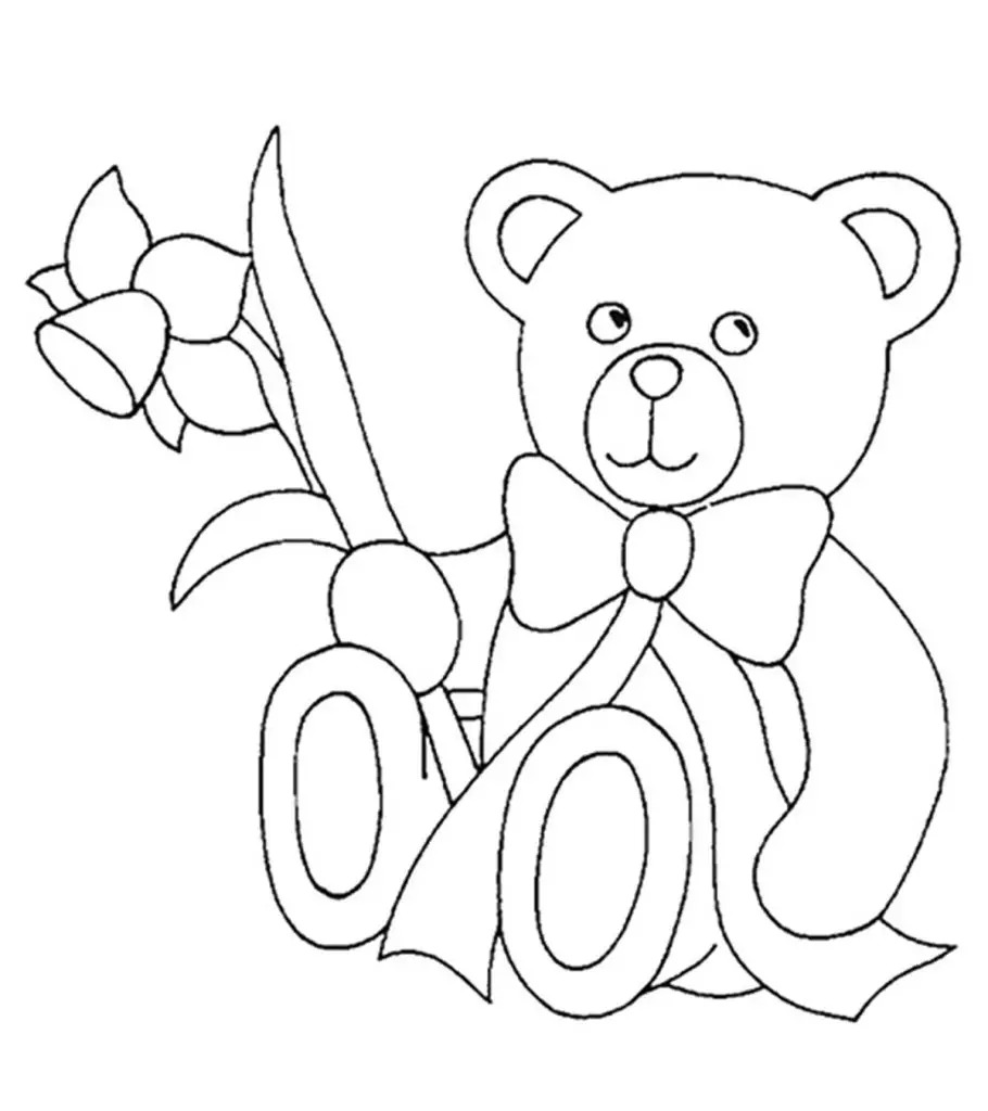 125 Teddy Bear Coloring Pages for Kids Printable 100