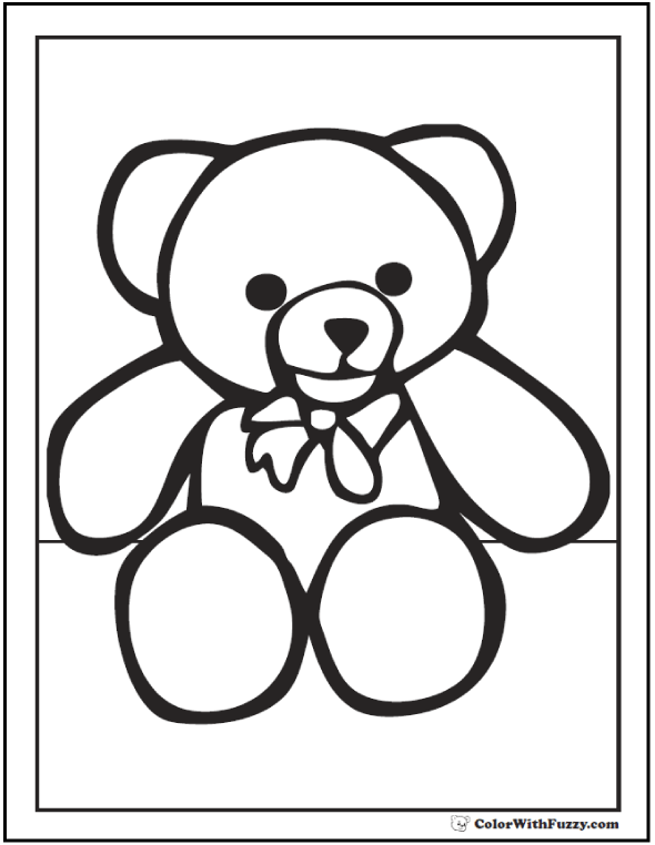 125 Teddy Bear Coloring Pages for Kids Printable 109