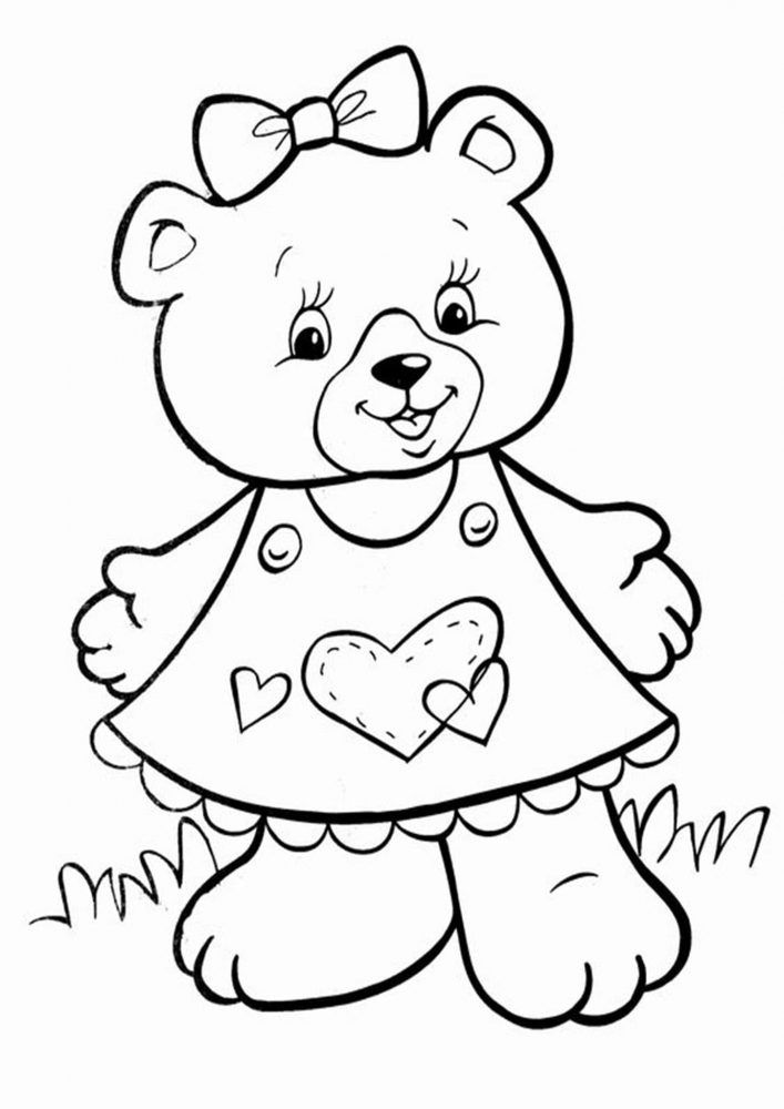 125 Teddy Bear Coloring Pages for Kids Printable 119