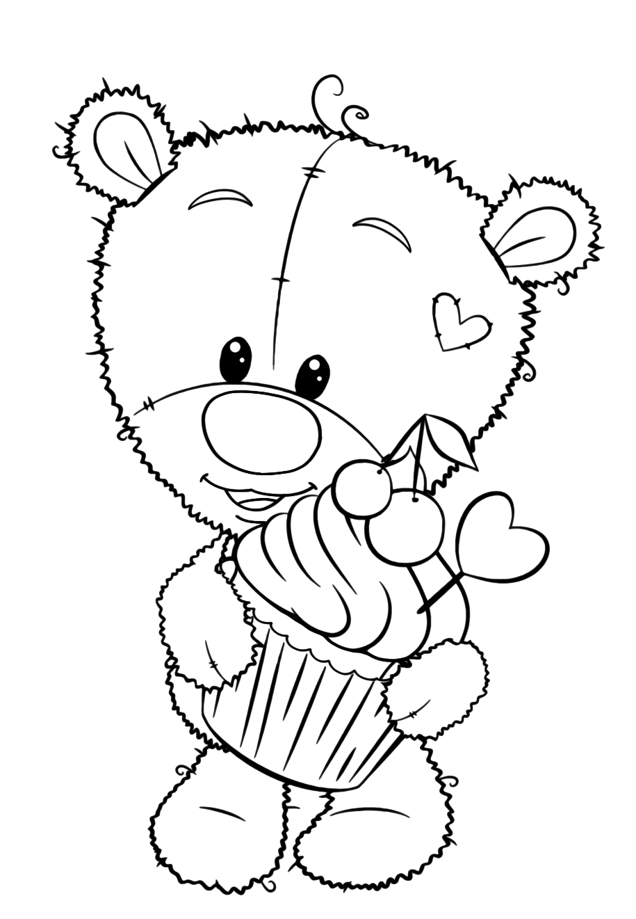 125 Teddy Bear Coloring Pages for Kids Printable 122