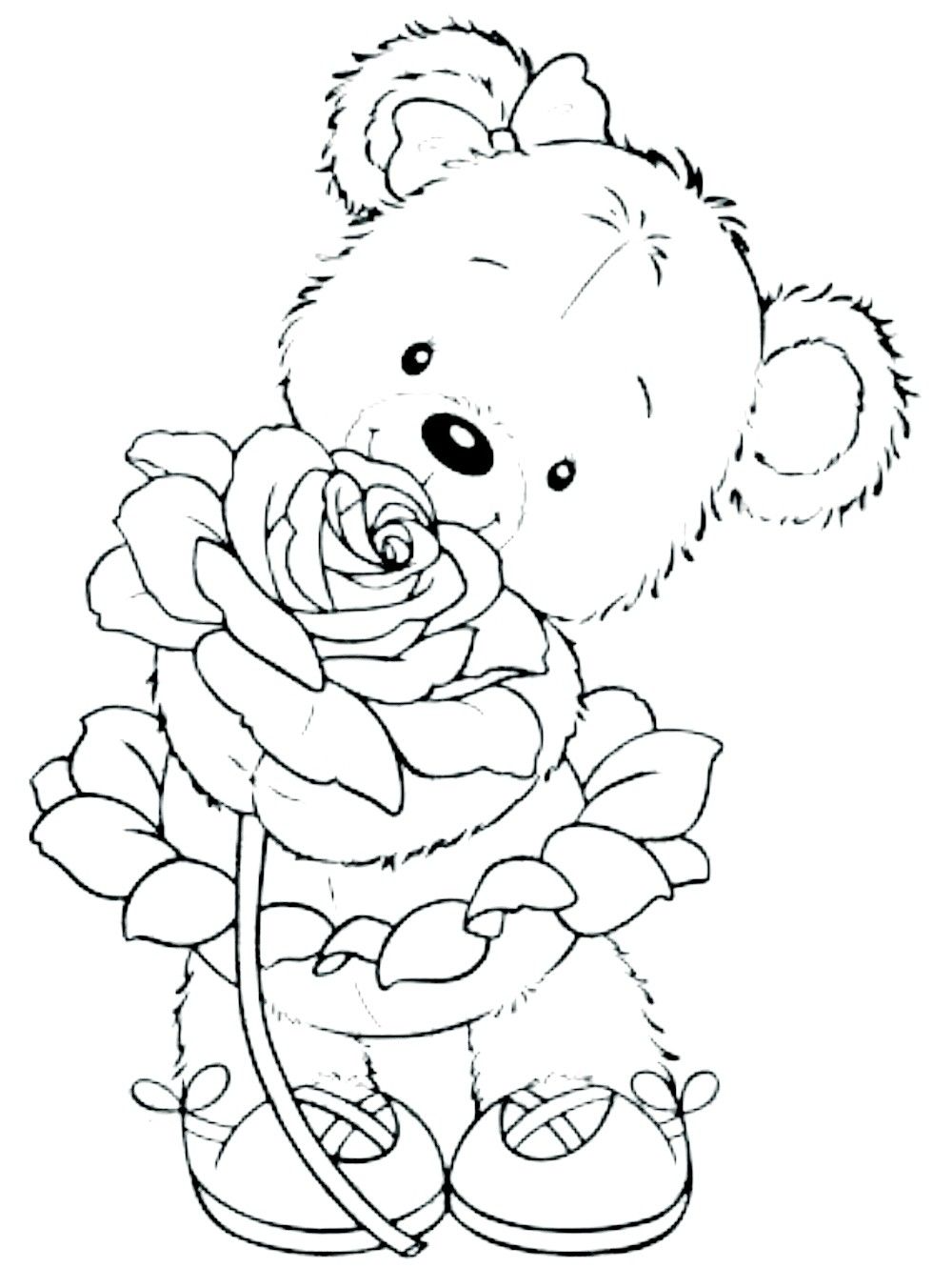 125 Teddy Bear Coloring Pages for Kids Printable 25