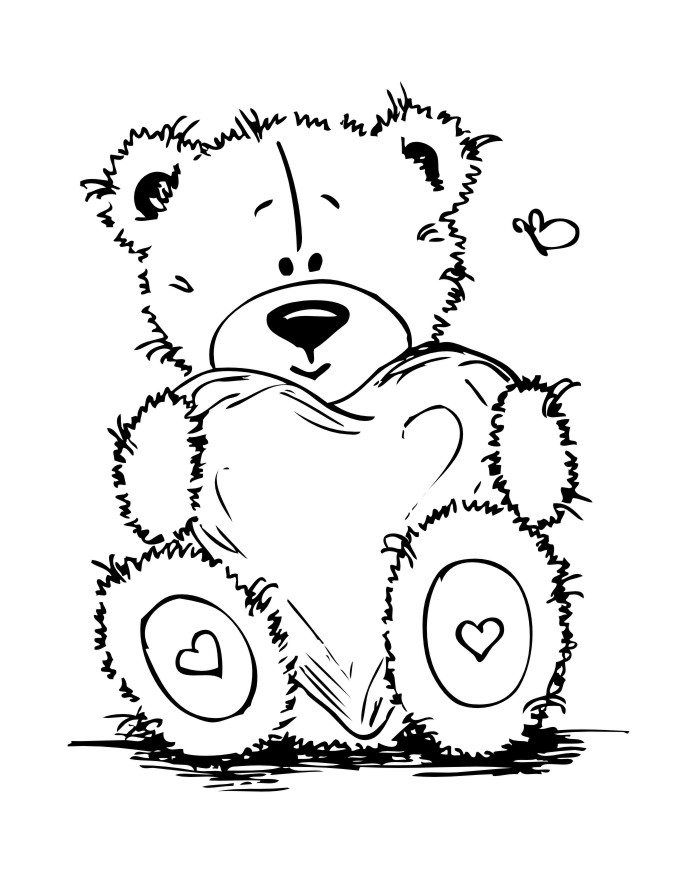 125 Teddy Bear Coloring Pages for Kids Printable 39