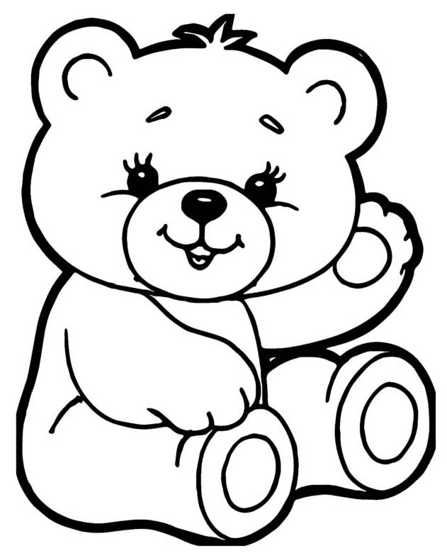 125 Teddy Bear Coloring Pages for Kids Printable 4