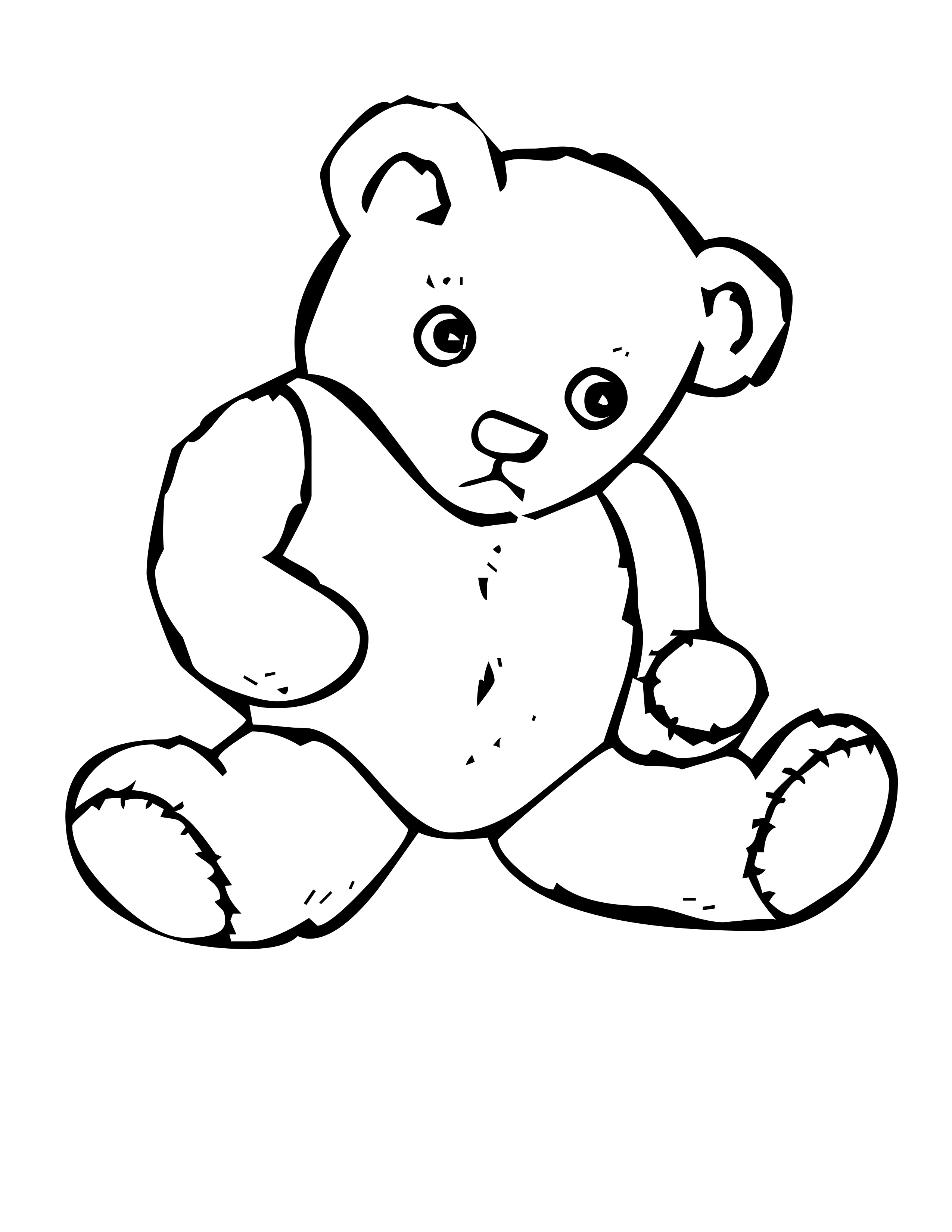 125 Teddy Bear Coloring Pages for Kids Printable 69