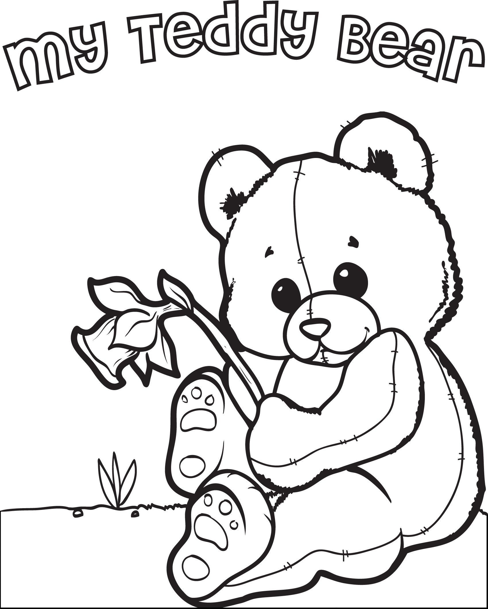 125 Teddy Bear Coloring Pages for Kids Printable 84