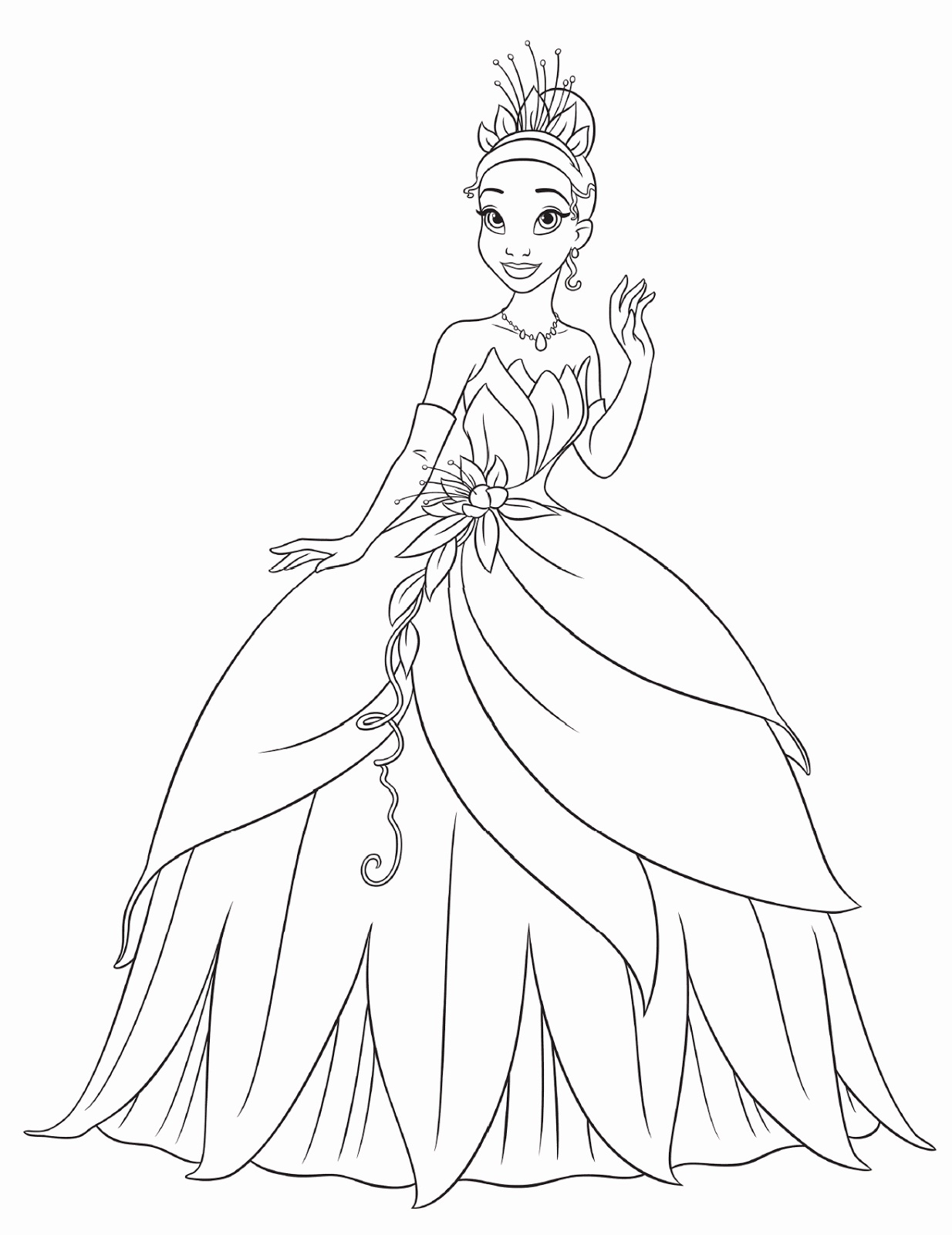 25 Beautiful Disney Princess Coloring Pages Printable 19