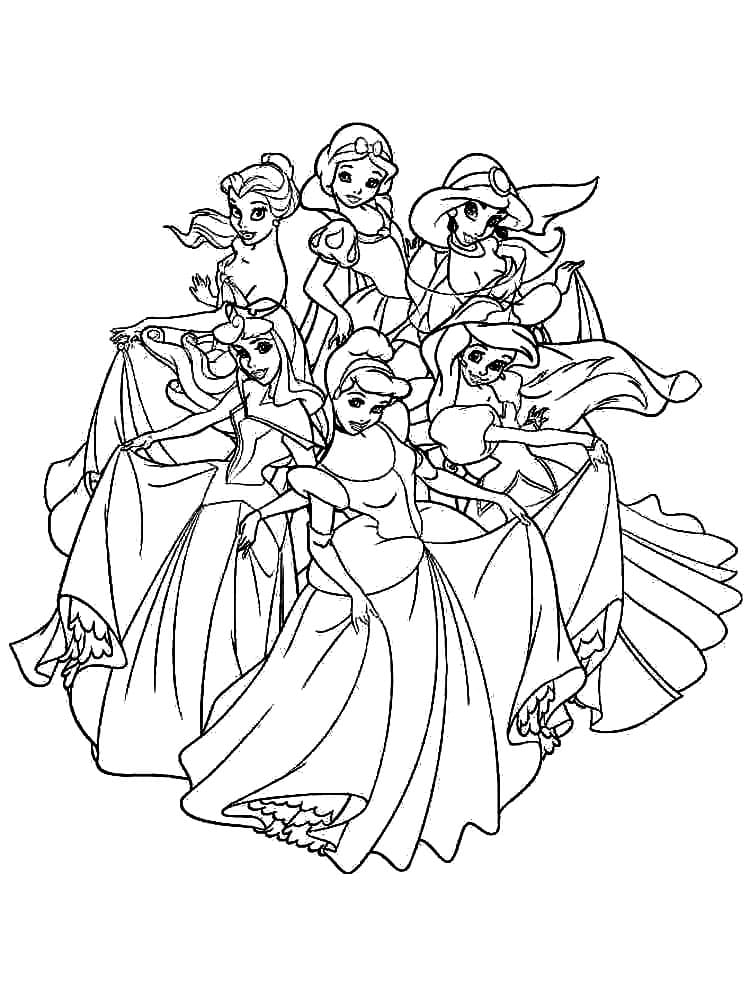 25 Beautiful Disney Princess Coloring Pages Printable 27