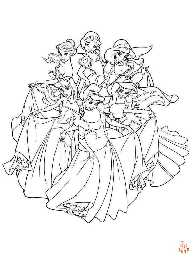 25 Beautiful Disney Princess Coloring Pages Printable 32