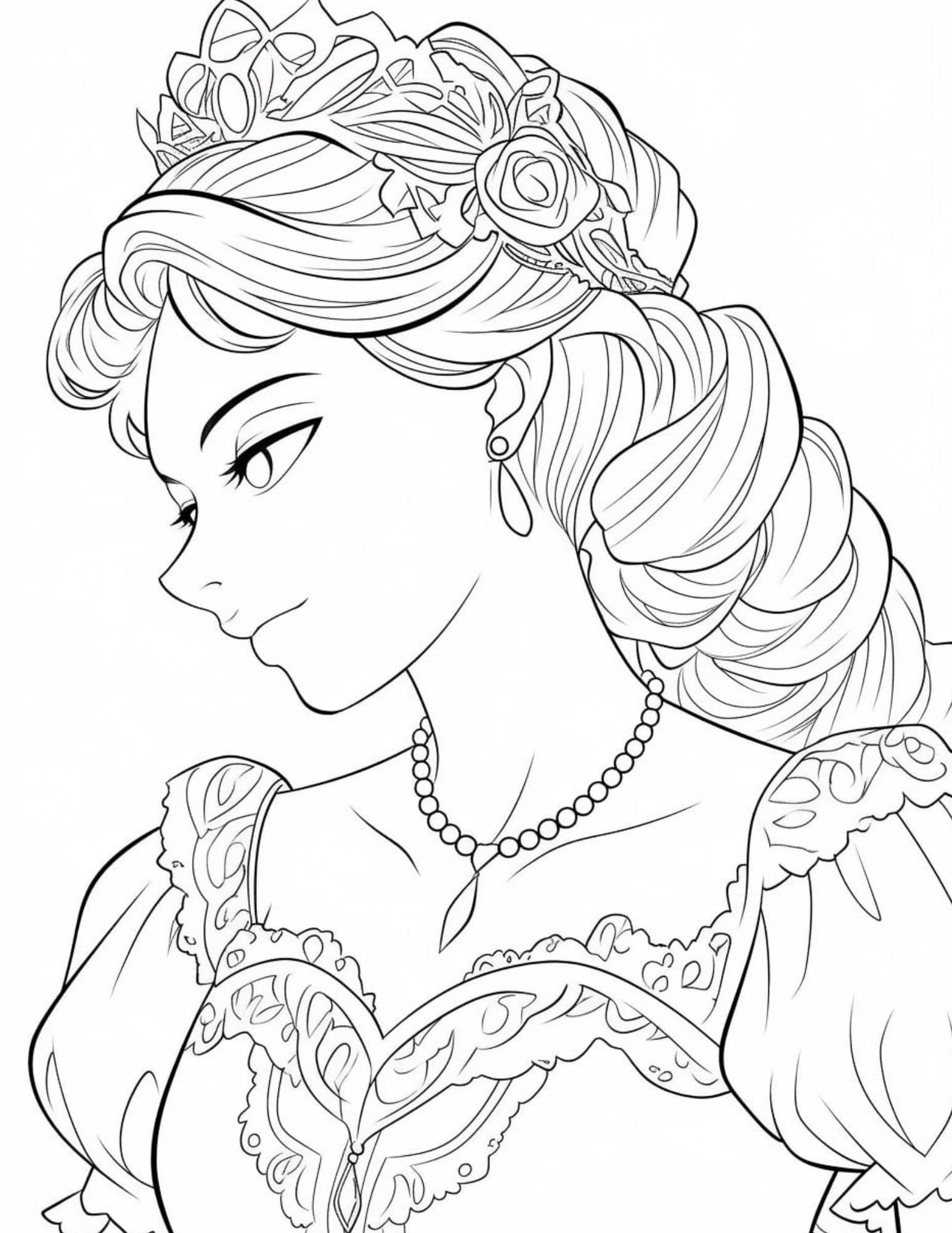 25 Beautiful Disney Princess Coloring Pages Printable 4