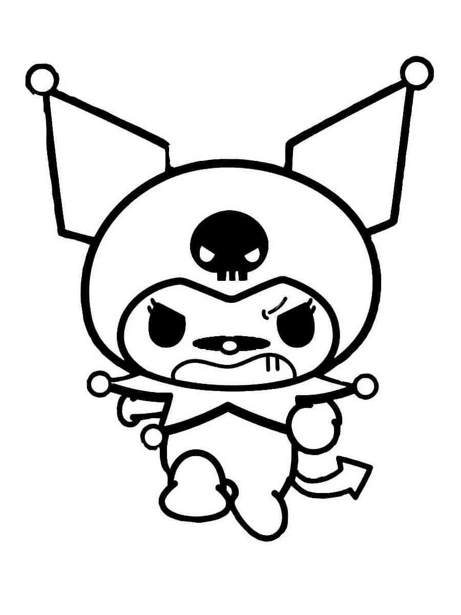 25 Kuromi and Badtz Maru Coloring Page Printable