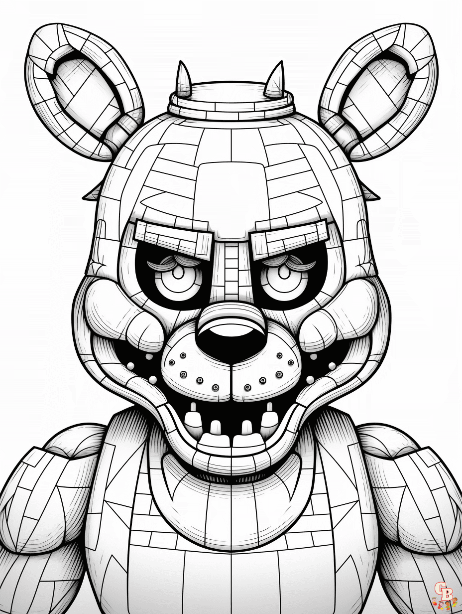 26 Spooky Five Nights At Freddy's Coloring Pages Printable 13