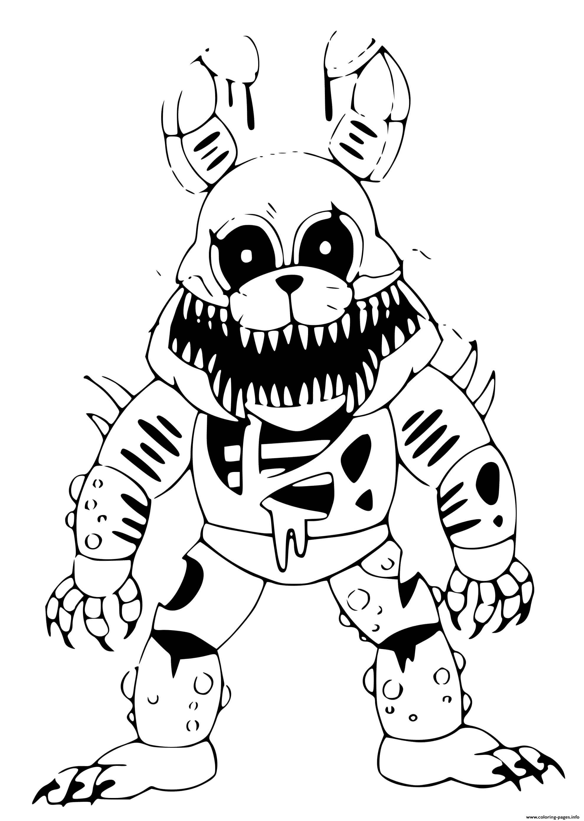 26 Spooky Five Nights At Freddy's Coloring Pages Printable 21