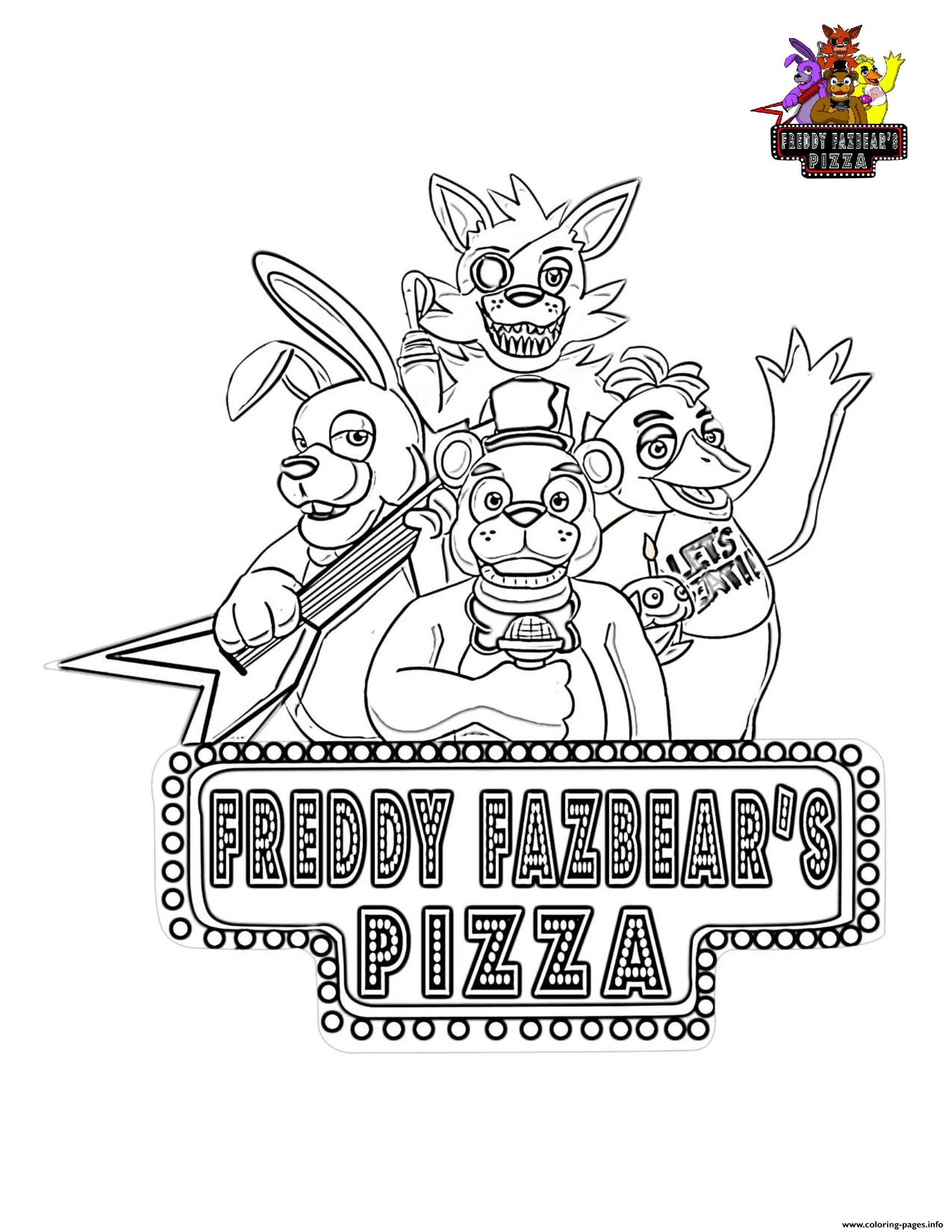 26 Spooky Five Nights At Freddy's Coloring Pages Printable 25