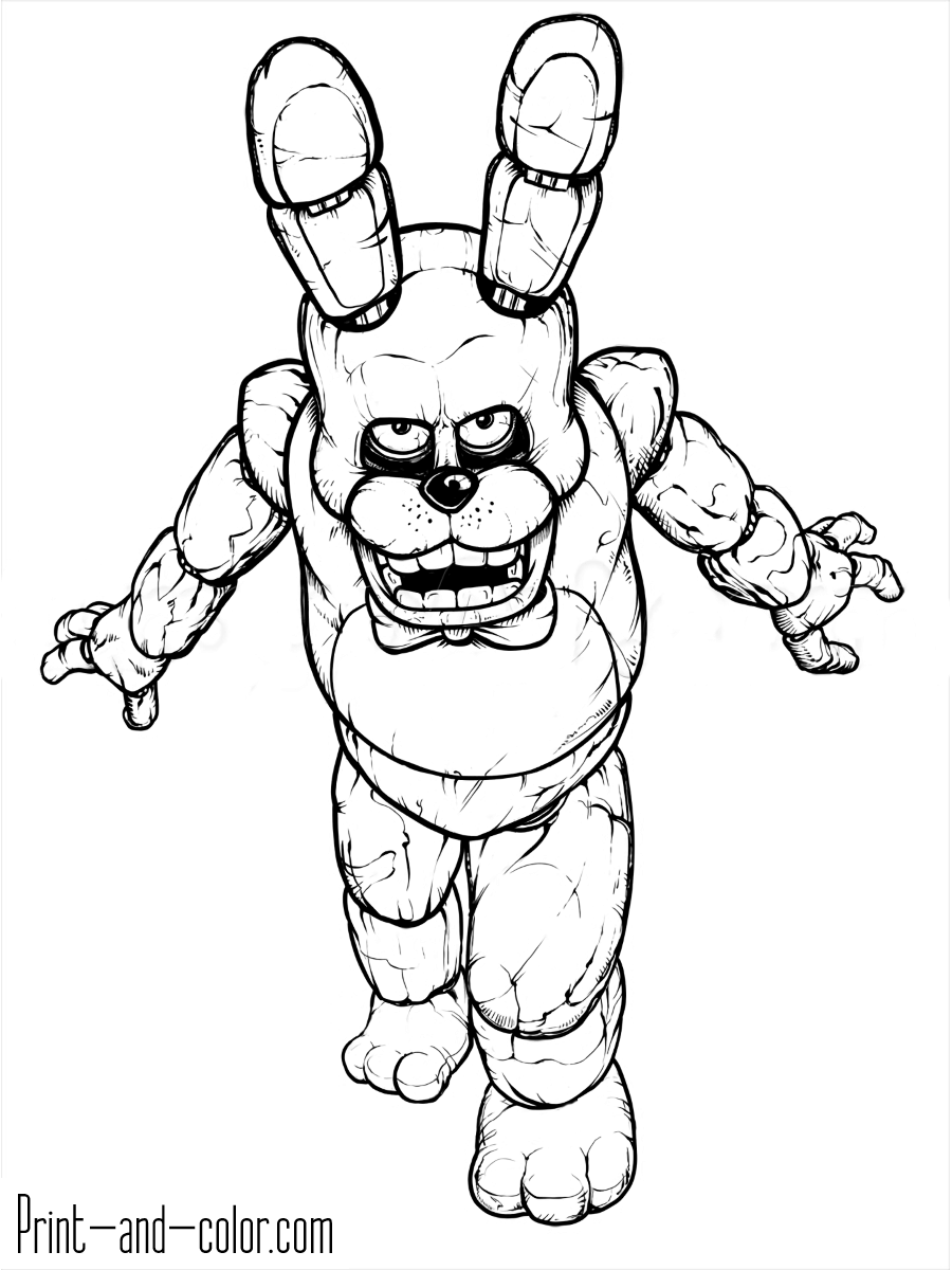 26 Spooky Five Nights At Freddy's Coloring Pages Printable 27