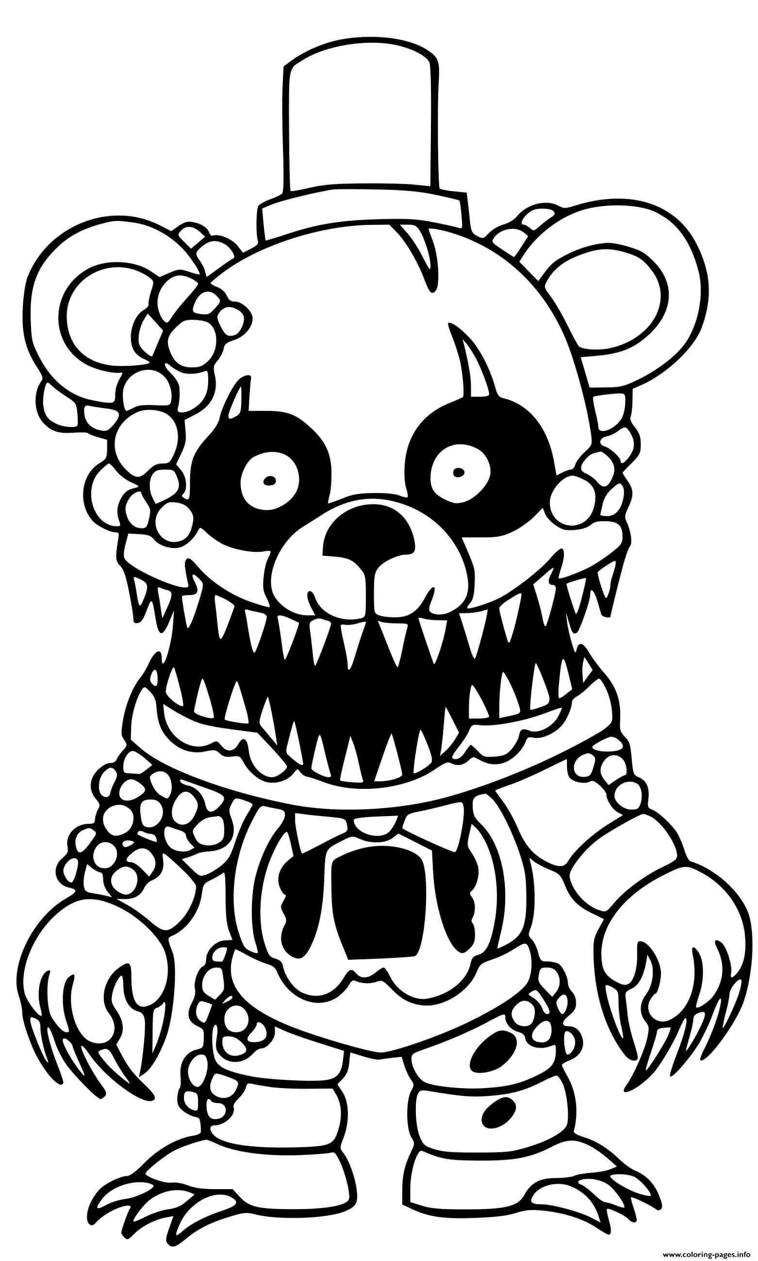 26 Spooky Five Nights At Freddy's Coloring Pages Printable 7