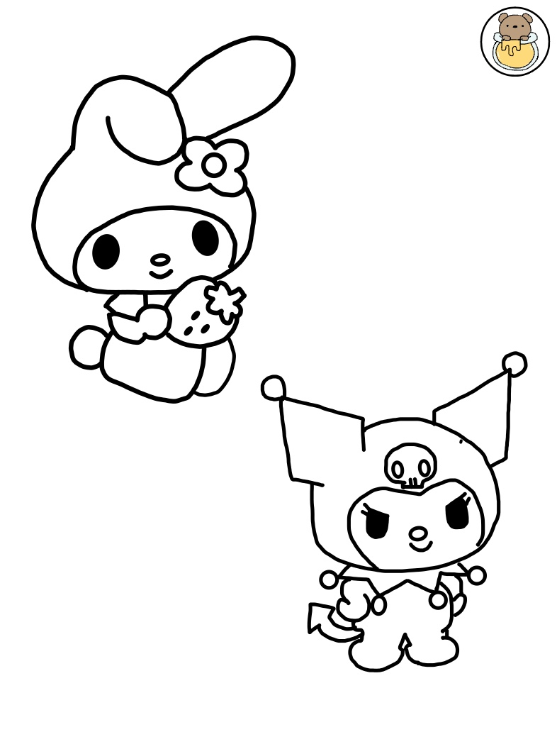 28 Anime Coloring Pages Kuromi Printable