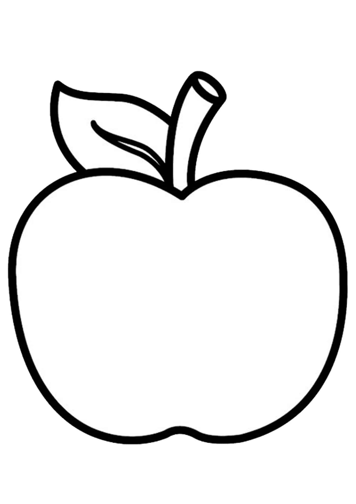 30 Mouth-Watering Apple Coloring Pages Printable 11