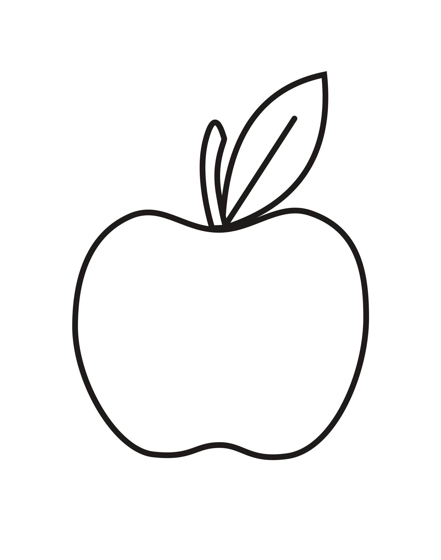 30 Mouth-Watering Apple Coloring Pages Printable 16