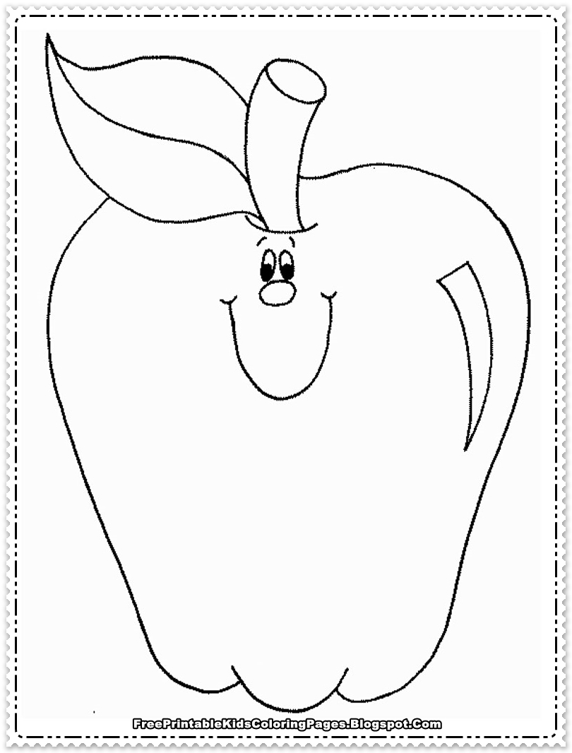 30 Mouth-Watering Apple Coloring Pages Printable 19