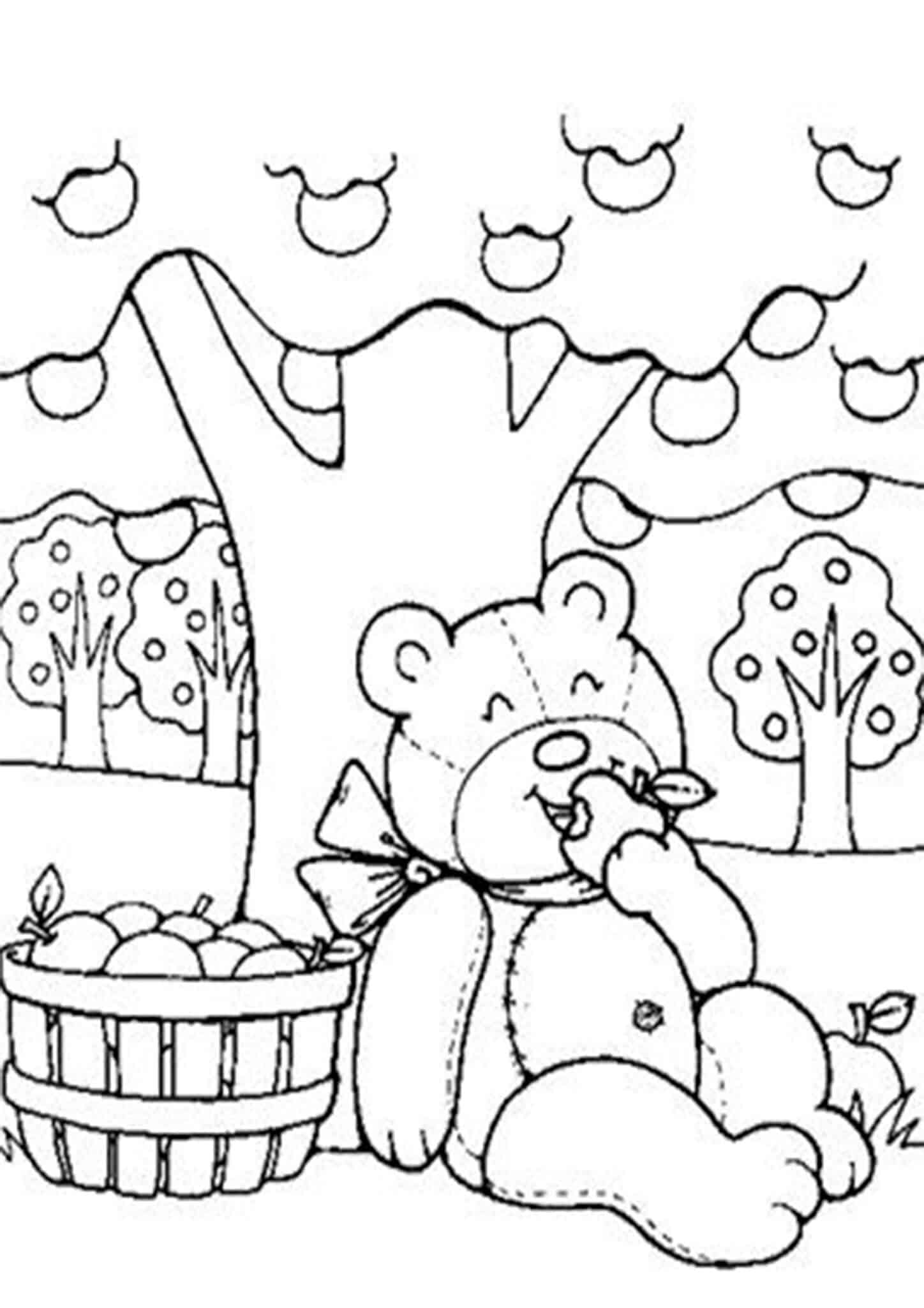 30 Mouth-Watering Apple Coloring Pages Printable 23