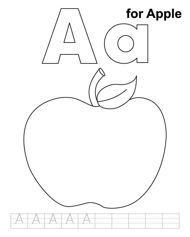 30 Mouth-Watering Apple Coloring Pages Printable 28