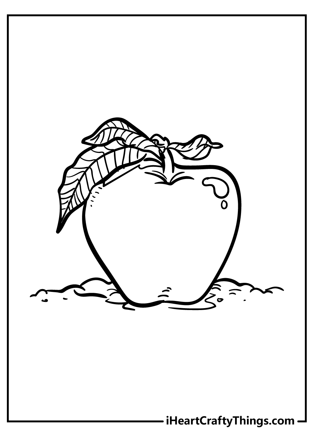 30 Mouth-Watering Apple Coloring Pages Printable 3