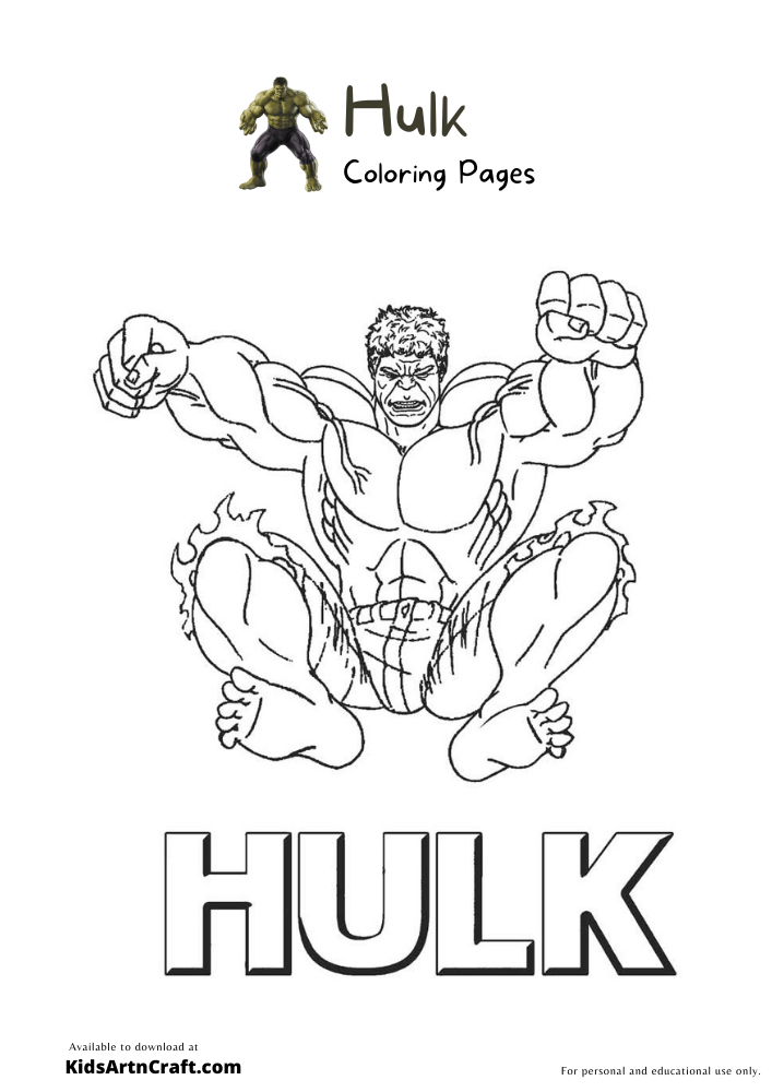 31 Mighty Hulk Coloring Pages Printable 10