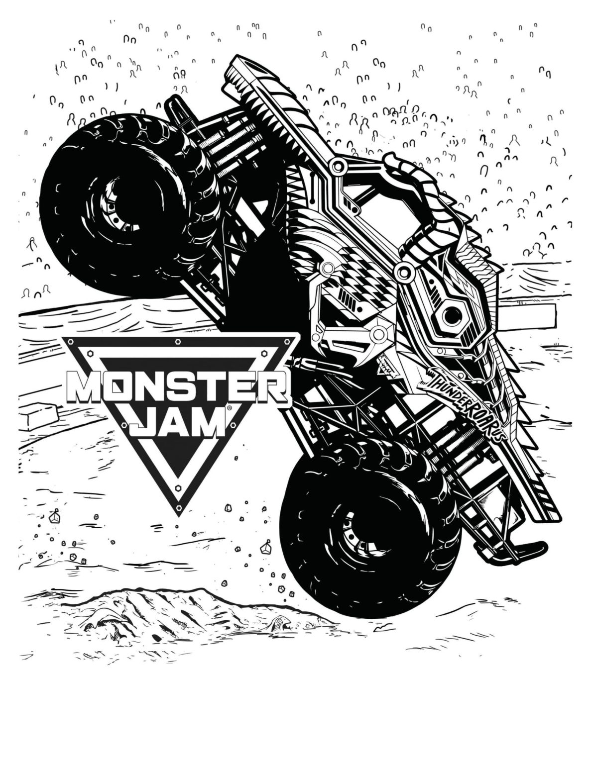 32 Thrilling Monster Jam Coloring Pages Printable 1