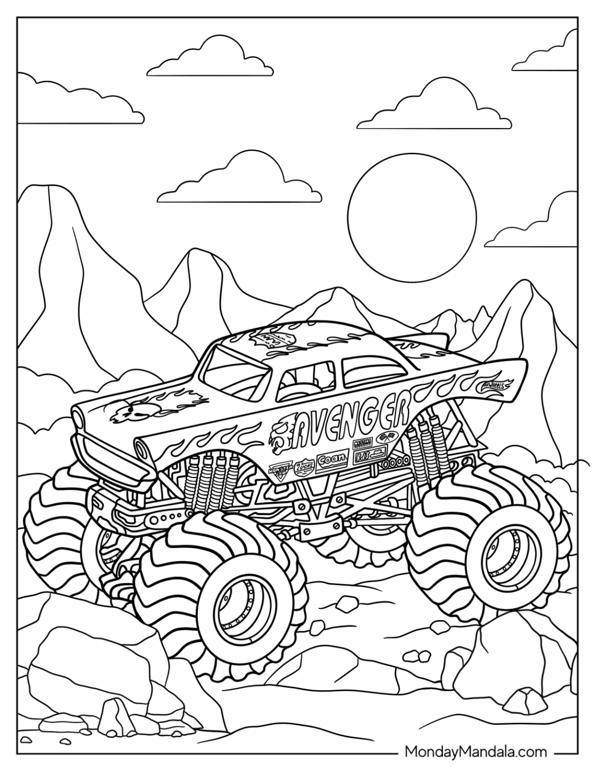 32 Thrilling Monster Jam Coloring Pages Printable 10