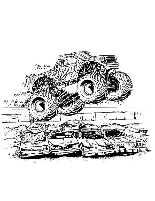 32 Thrilling Monster Jam Coloring Pages Printable 13