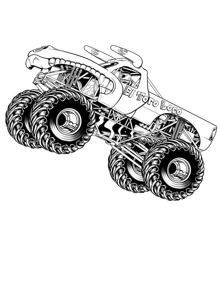 32 Thrilling Monster Jam Coloring Pages Printable 2