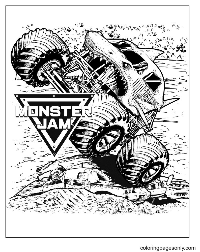 32 Thrilling Monster Jam Coloring Pages Printable 27