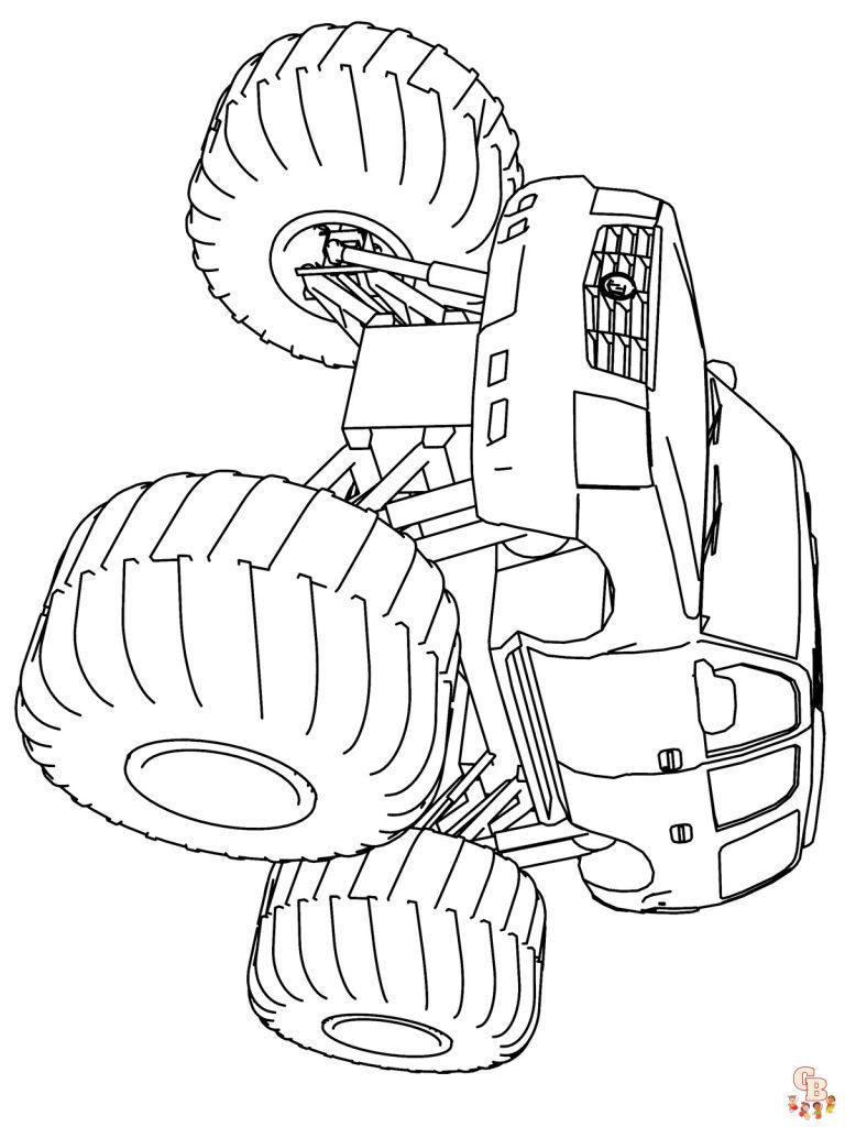 32 Thrilling Monster Jam Coloring Pages Printable 29