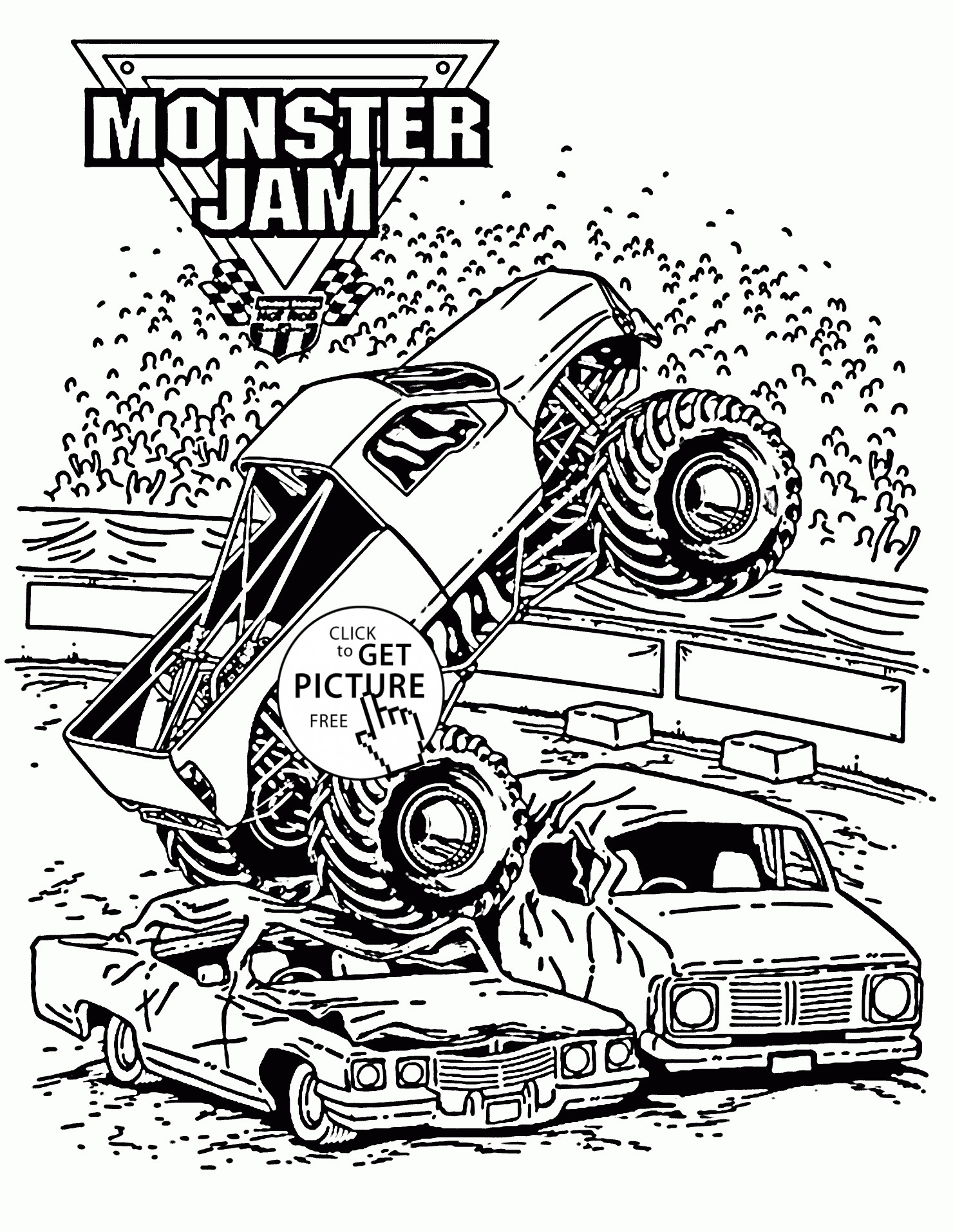 32 Thrilling Monster Jam Coloring Pages Printable 3