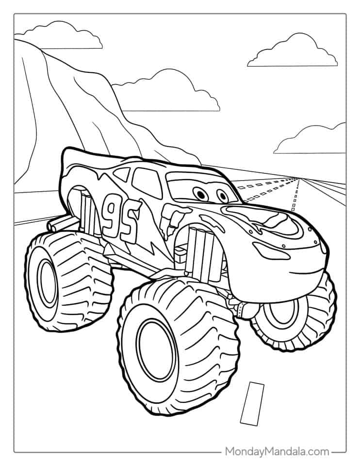 32 Thrilling Monster Jam Coloring Pages Printable 33