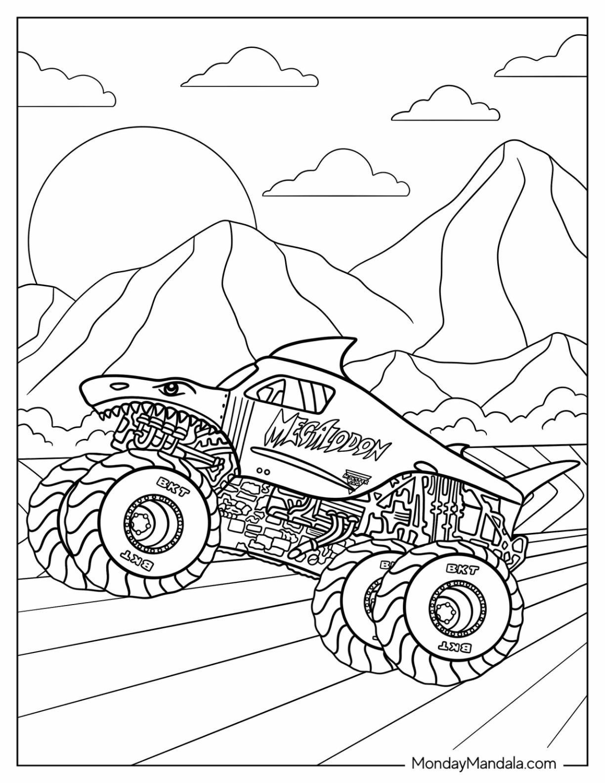 32 Thrilling Monster Jam Coloring Pages Printable 4