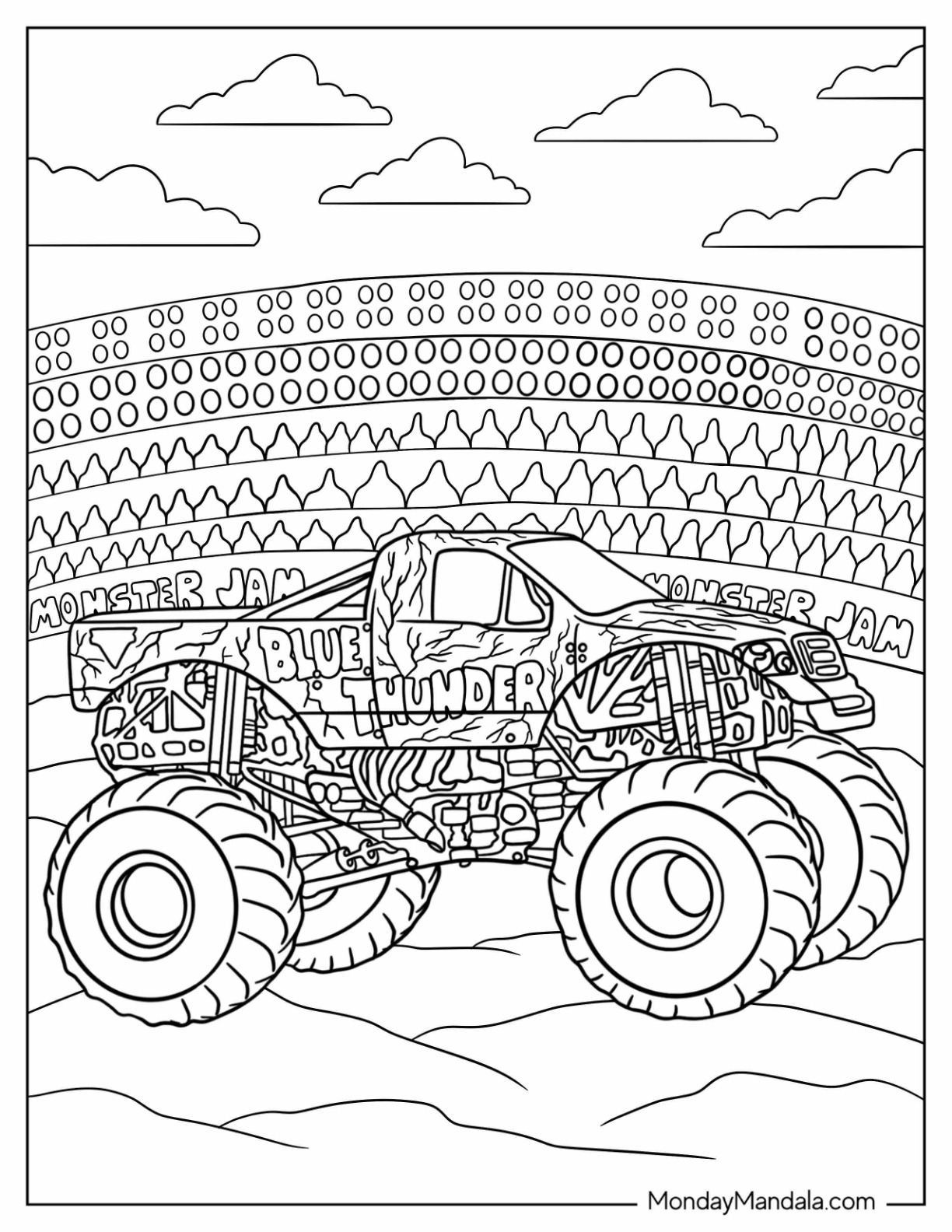 32 Thrilling Monster Jam Coloring Pages Printable 5