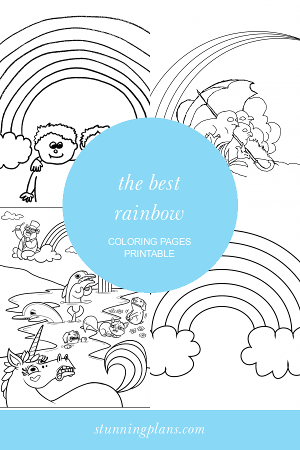 33 Colorful Rainbow Coloring Pages Printable 13